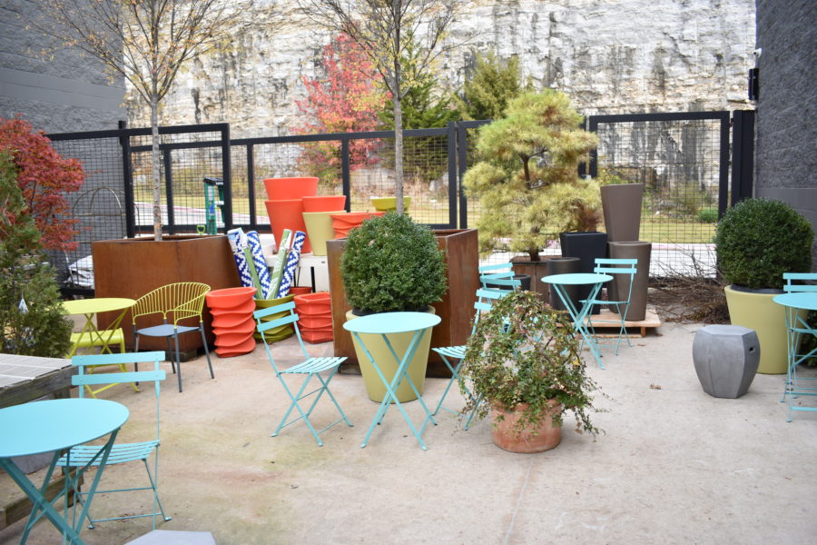 Tucked away between a flower shop and a garden shop is Fayetteville's newest urban oasis--The Grounds at Garden Living.