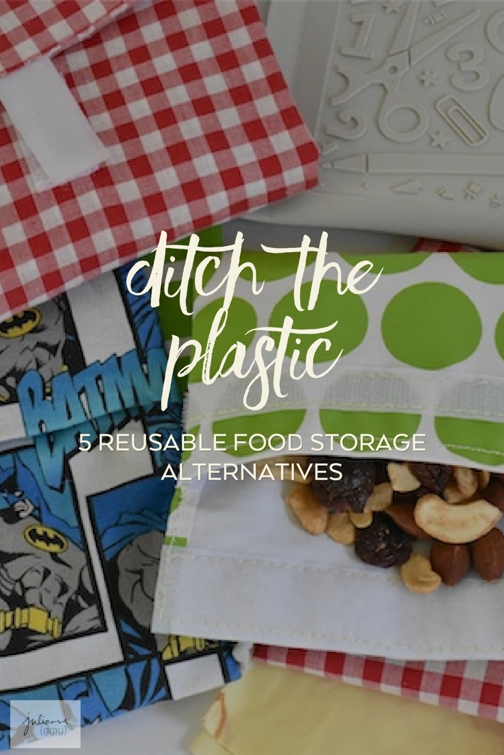 Five handpicked reusable food storage options for in the kitchen and on the go. Safe, simple alternatives to common disposable items in your home.